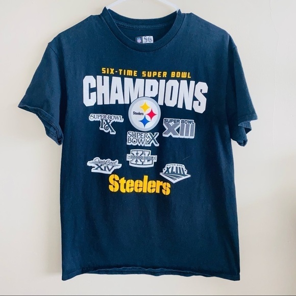 NFL Tops - Steeler Super Bowl Teeshirt unisex 100 percent Cotton Medium